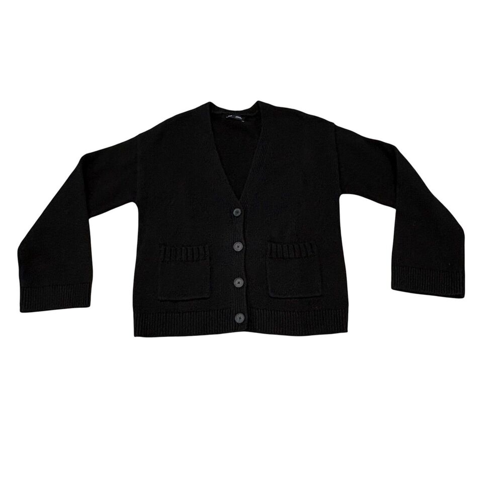 GAP Black Patch Pocket Cardigan Sweater Size M